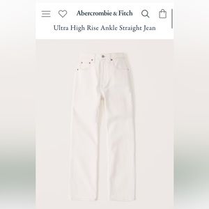Cream Abercrombie Ankle Straight Jeans